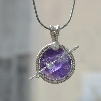 Handmade Raw Stone Wire-Wrapped Pendant Necklace - Artisanal Luxury Statement, Coveted Social Media Sensation & Timeless Keepsake