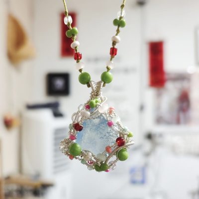 Handmade Raw Aquamarine Wire-Wrapped Pendant Necklace - Viral Oceanic Treasure, Celebratory Keepsake & Trending Gift